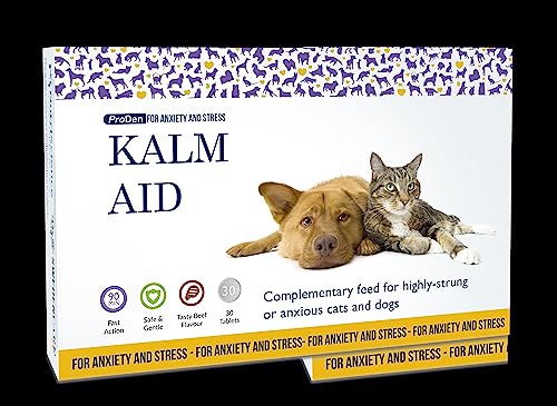 Kalm Aid NutriScience KalmAid Tabletten für Hunde und Katzen, Futterzusatz mit beruhigender Wirkung, 30er-Packung von Kalm Aid