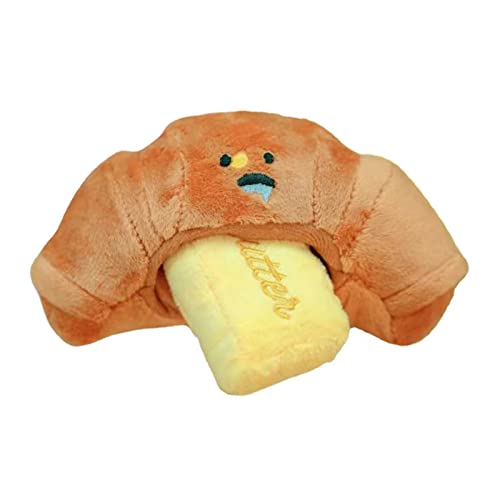 Kalttoy Croissant Shaped Hidden Food Sniffing Toys Squeaky Dog Toys Interactive Plush Toys Dog Chew Toys Croissant Toys Pet Toys von Kalttoy