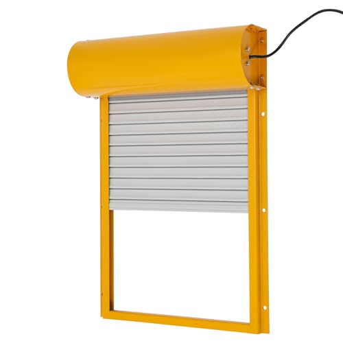 Hühnerklappe, Automatische Hühnerklappe Solar mit LCD Display, Timer,Hühnerklappe für Haus, Hof, IP67,24,5 * 37cm Gelb von Kanbihao