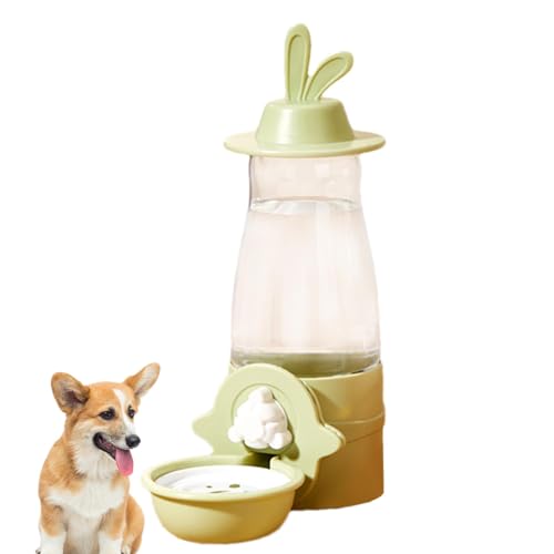 Kapaunn Kaninchen-Wasserspender, Wasserflasche für Kaninchenkäfig | Hängender Wasserspender für Haustiere,600-ml-Wasserflasche ohne Tropfen, Käfigflasche mit Schwerkraftautomatik für von Kapaunn