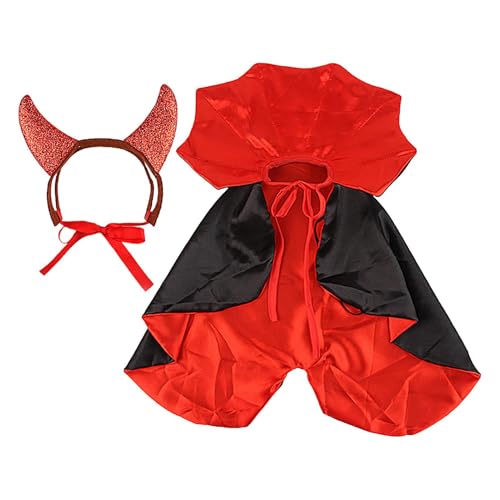 Kapaunn Katzen-Halloween-Kostüme – Halloween-Gothic-Hundekostüm, weicher Hundeumhang, Katzen-Cosplay-Bekleidung für Party, Maskerade, Karneval, Foto-Requisiten von Kapaunn