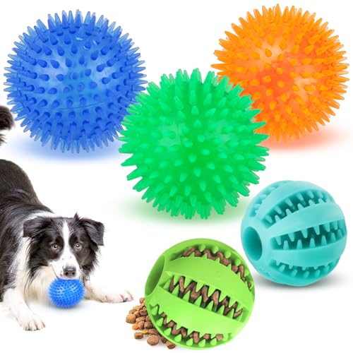 Kapetgo Hundespielzeug, Leckerli-Spender, Hundespielzeug, Ball und quietschende Hundebälle, Spielzeug für Welpen, mittelgroße und große Hunde, interaktives Hundespielzeug gegen Langeweile, von Kapetgo