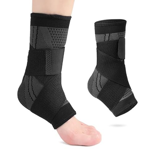 Athletic Knöchelbandage, Nylon, atmungsaktiv, verstellbar, elastisch, selbstklebend, für Sport, Stützbandage für Herren von Kapmore