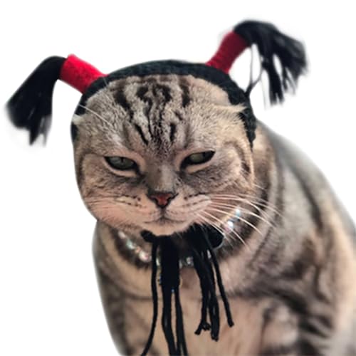 Festliche Halloween-Katzen-Topper, Zopf, gemütliches Haustierzubehör, verstellbare Kopfbedeckung, lustige Kätzchen-Fotografie, dynamische Requisiten von Kapmore