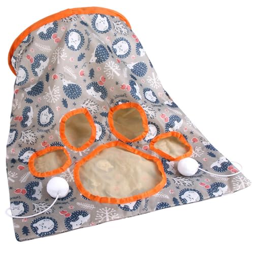 Home Pet Faltbarer Jagdschlafsack mit Maus-Spielzeug: Crinkle Cat Cave Tunnel von Kapmore