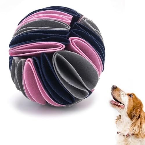 Kapmore Füttern Schnüffelfilz Interaktiver Ball Hundespielzeug Leckerlispender Puzzle Fütterung Hund Nasenarbeit von Kapmore