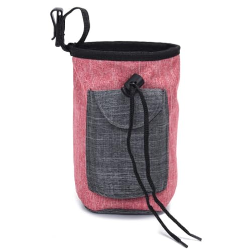 Kapmore Haustier-Leckerli-Tasche aus Leinen, tragbar: Hundesnack-Tasche, Aufbewahrung, Kotbeutelhalter, Hundetraining, Haustier-Leinen-Leckerli-Tasche von Kapmore