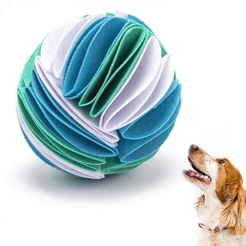 Kapmore Interaktives Spielzeug für Hunde Schnüffeln - Leckerli-Spender Puzzle Ball für Hunde, Langlebiger Filz Snackball für Haustiere, Nasenarbeit Fidget Toy von Kapmore