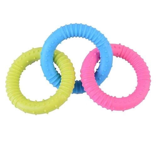 Kapmore Pet Dog Chew Beißspielzeug Lustiger Bissfester Ring Gummi Hundespielzeug zum Kauen von Kapmore