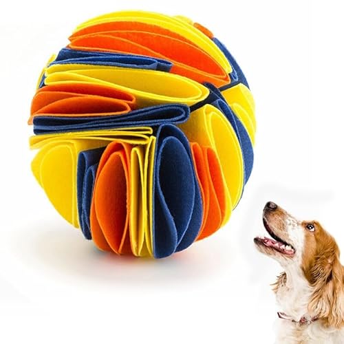 Kapmore Schnüffelball für Hunde, aus Filz, interaktives Fütterungsspielzeug, Puzzle, Dosierung, Leckerli, Futterball für Hunde von Kapmore