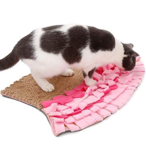 Natürliche wiederverwendbare rutschfeste lustige Matte zum Kratzen, tragbar, kleines Pad für Katzen, Stress, Komfort, mittelgroß, Schnüffeltier von Kapmore