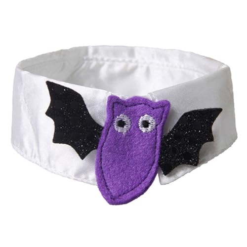 Verstellbares Haustier-Kostüm-Halsband mit Geisterfledermaus-Design, modische waschbare Hunde-Krawatte für Halloween von Kapmore