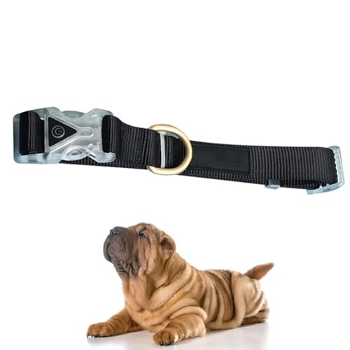 Verstellbares Hundehalsband für Training, tragbares, klassisches Nylon-Halsband mit beleuchteter Schnalle, wiederverwendbar und praktisch von Kapmore