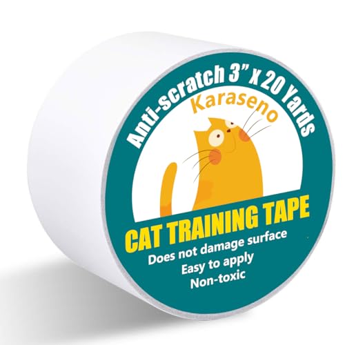 MegiaExist Anti Cat Scratch Tape: 3 inches x 20 Yards Cat Training Tape, 100% Transparent Clear Double Sided Deterrent Tape Furniture Protector von Karaseno