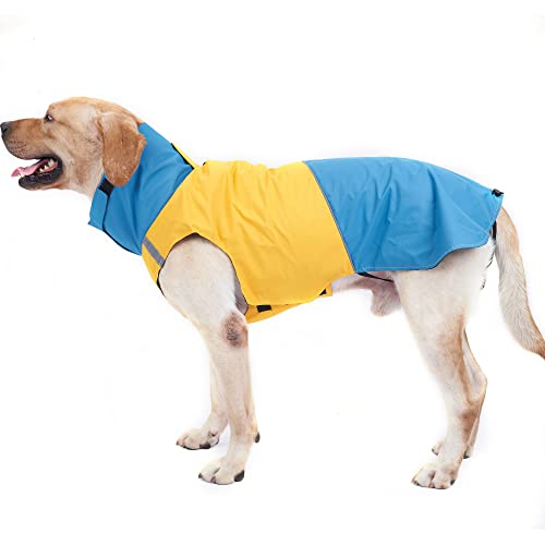 Karlak Hundejacke Wasserdichter Rollkragenpullover Reflektierender Outdoor-Regenmantel für kleine mittelgroße Hunde von Karlak