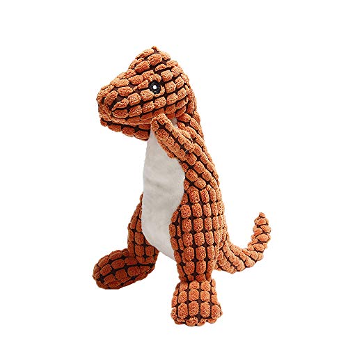 Karlak Niedliche Dinosaurier geformte Pet Molar Toys Bissfeste Animal Chew Dog Quietschendes Plüschtier für Welpen zum Reinigen der Zähne Haustierzubehör von Karlak