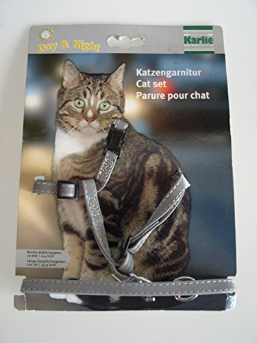 KATZENGESCHIRR MIT LEINE 110CM,SILBER REFLEX von Karlie