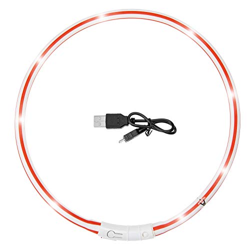 Karlie Visio Light LED Schlauchhalsband L: 20 - 70 cm rot-weiss von Karlie