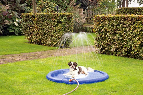 Karlie 522620 Splashy Hunde Sprinkler Matte Durchmesser: 130 cm, L, blau, 522 g von Karlie