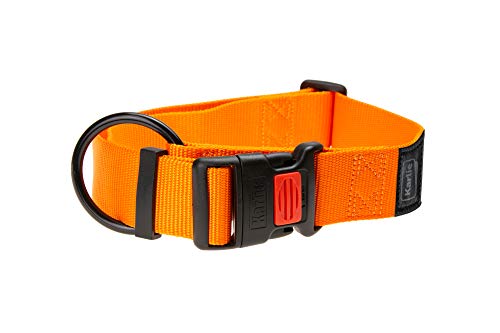 Karlie Art Sportiv Plus Halsband verstellbar neue universal Farben Mix and Match L: 55 - 75 cm B: 40 mm XL orange von Karlie