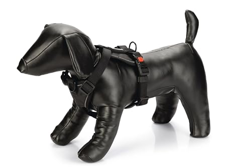 Karlie Art Sportiv Premium Y-Geschirr, Hundegeschirre, Nylon, Schwarz, 38-48x2 cm von Karlie