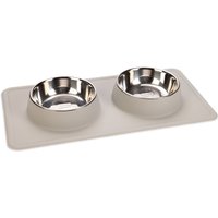 Karlie Diner Set Silikon Dex - 2 x 350 ml, Ø 14 cm Hellgrau von Karlie