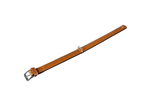 Karlie Halsband Elegance Kalbsleder, 50cm x 30mm, Cognac,Schwarz von Karlie