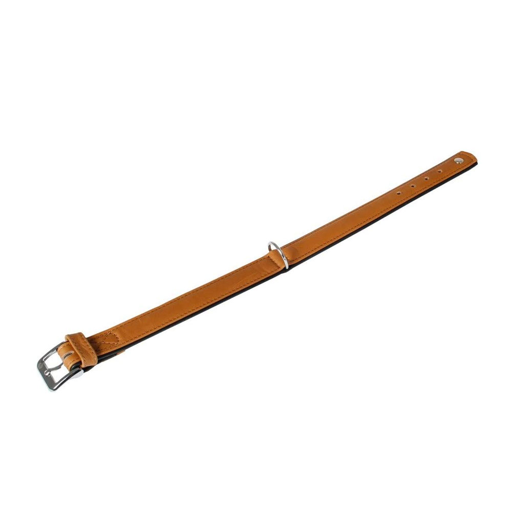 Karlie Halsband Elegance Kalbsleder - Cognac/Schwarz - 60cm / 35mm Karlie Halsband Elegance Kalbsleder - Cognac/Schwarz - 60cm / 35mm von Karlie
