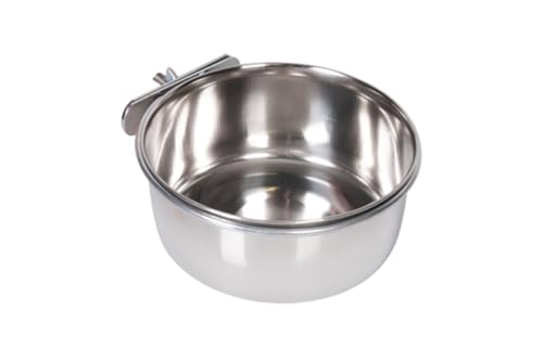 Karlie Käfignapf mit Schraubbefestigung - Nagetiernäpfe - S - Edelstahl - Silber - 290 ml - Durchm. 10 cm von Karlie