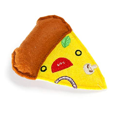 Karlie Katze Pizza - Katzenspielzeug - Textil - Gelb - 10,5x8x1 cm von Karlie