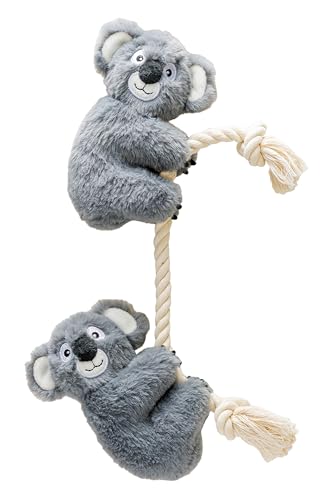 Karlie Kletter Koala Duo, Hundespielzeug, Plüsch, Grau, 42x13 cm von Karlie