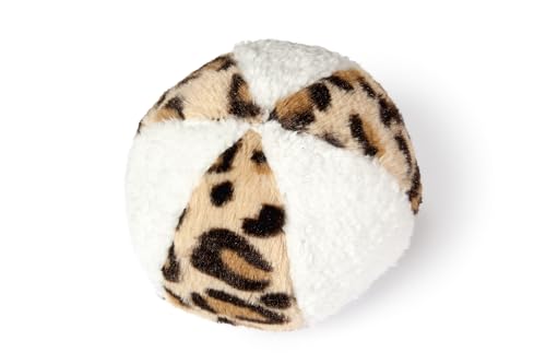 Karlie Safari Ball, Hundespielzeug, Plüsch, Weiß/Braun, Durchm.11 cm von Karlie