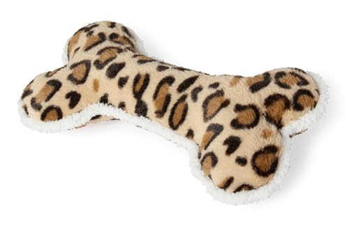 Karlie Safari Knochen Stippy, Hundespielzeug, Plüsch, Braun/Leopard, 30x15x6 cm von Karlie