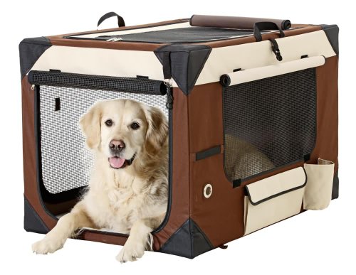 Karlie Smart Top De Luxe Hunde Transportbox, 76 x 51 x 48 cm, beige/braun von JCKEL