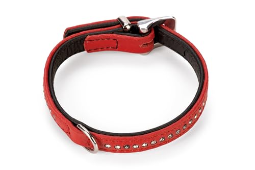 Karlie Halsband Vintage Strass L: 27 cm B: 10 mm rot einreihig von Karlie