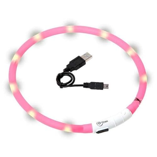 Karlie Visio Light LED Schlauchhalsband L: 20 - 70 cm pink von Karlie