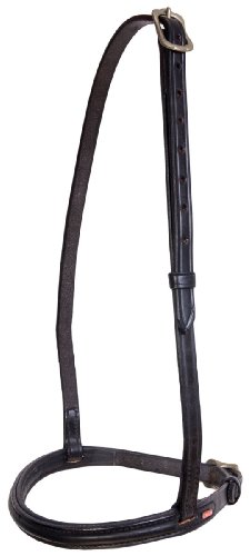 Karlslund Englisher Reithalfter Iceland English Noseband, Schwarz/Chrome, k3041-chr von Karlslund