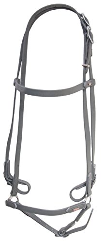 Karlslund Trense SuperStrap Hannoveran Bridle, Charcoal Chrome, k323-cha-chr von Karlslund