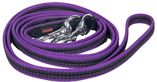 Karlslund Zügel Woven Rubber Reins Chrome, Purple, k381-pur-chr von Karlslund