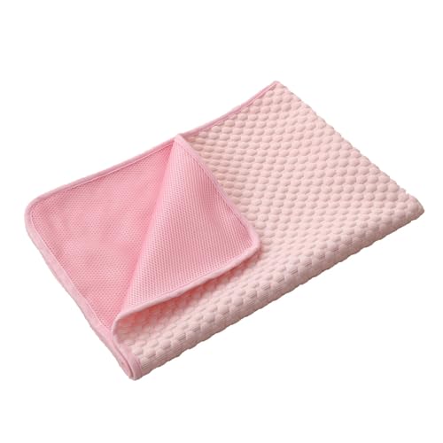 Kasituny Chill Pet Ice Pad, wärmeabsorbierende Matte, selbstkühlend, weich, waschbar, für Hunde, mit 3D-Massagenoppen, leicht zu reinigen, Kratzfeste Sommerdecke für große Hunde Rosa Xs von Kasituny