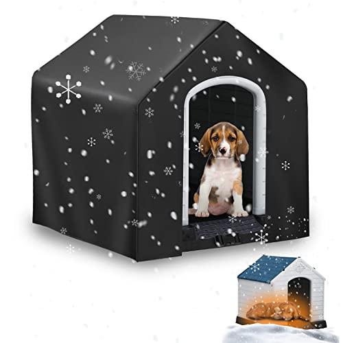 Hundehaus-Abdeckung, Hundehütten-Abdeckung für große Hunde im Freien, Abdeckungen für den Winter, große Hundehütte, Outdoor, wetterfest (68,6 x 73,7 x 71,1 cm), nur Abdeckung von Kasla