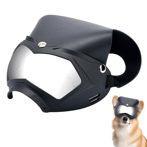 Haustierbrille,wasserdichte UV-Schutz Sonnenbrille Mit Kappe | Stoßfestes Hundebrille Helm, Atmungsaktiv Für Outdoor Camping Haustierbrille,wasserdichte UV-Schutz Sonnenbrille Mit Kappe | Stoßfestes Hundebrille Helm, Atmungsaktiv Für Outdoor Camping von Kasmole