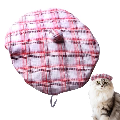 Hundebarett - Französische Welpen Mütze - Welpenschiffchen Mit Verstellbarem Gurt, Französisches Beanie Für Haustiere Reise Hundebarett - Französische Welpen Mütze - Welpenschiffchen Mit Verstellbarem Gurt, Französisches Beanie Für Haustiere Reise von Kasmole