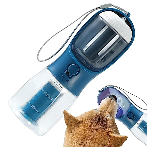 Kasmole Hundewasserflasche,Tragbare -Multifunktions-Wasserflasche für Hunde | Pet Supplies Auslaufsicherer Hundewasser- und Futterspender für Welpen, kleine, mittelgroße und große Hunde von Kasmole