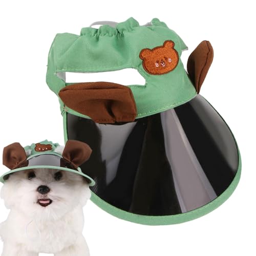 Sonne Hut für Hunde, Hund Sonnenhut | Welpenkappen,Verstellbarer Hund Pet Beach Sun Protection Caps Sunbonnet Outfit für kleinen Welpen von Kasmole