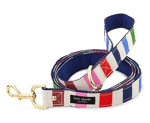 Kate Spade New York 1,4 m lange Hundeleine, robuste Leine für weibliche oder männliche Hunde, niedliche Haustier-Leine mit goldfarbenen Metallbeschlägen, lange Hundeleine für kleine und mittelgroße von Kate Spade New York