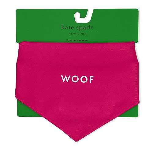 Kate Spade New York Haustier-Bandana für Jungen oder Mädchen, leichtes Bandana für Hunde, niedlicher Hundeschal für kleine oder mittelgroße Hunde, Rot und Rosa von Kate Spade New York