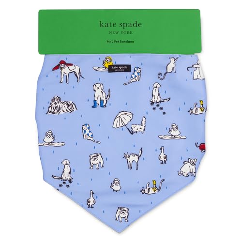 kate spade new york Haustier-Bandana für Jungen oder Mädchen, leichtes Bandana für Hunde, niedlicher Hundeschal für mittelgroße oder große Haustiere, regnende Katzen und Hunde von Kate Spade New York