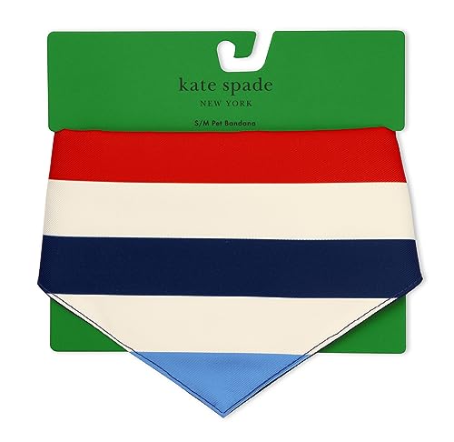 Kate Spade New York Haustier Bandana für Jungen oder Mädchen Hunde, leichtes Bandana für Hund, niedlicher Hundeschal für kleine oder mittelgroße Hunde, Abenteuerstreifen von Kate Spade New York