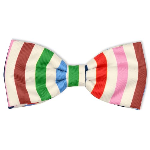 Kate Spade New York Hundefliege, elastische Halsbandbefestigung für Hund oder Katze, Fliege Halsband für Hunde kleine, mittelgroße und große Tiere (Adventure Stripe) von Kate Spade New York